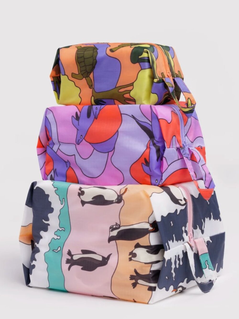 NWT BAGGU 3D Zip Set inVacation Animals | Large and Small Sizes